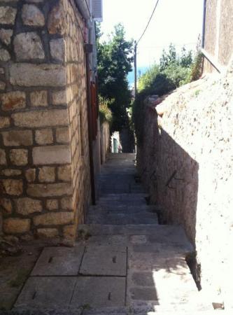 Just a few of the 500(!!!) steps down to Old Town.<br />Of course, down is not nearly so hard as &quot;back up&quot;.