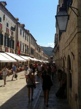 One of the main pedestrian lanes of Old Town.<br />(notice the hordes of tourists?) :(